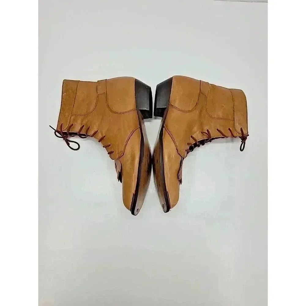 Durango Oxford Kiltie Lace Up Boots Women's Size 7 M Tan Vintage 90's *Flaws - Picture 3 of 10